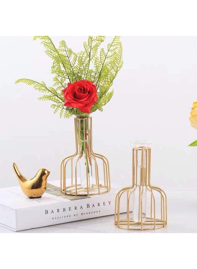 Set Of 2 Flower Test Tube Vase Multicolour one size cm