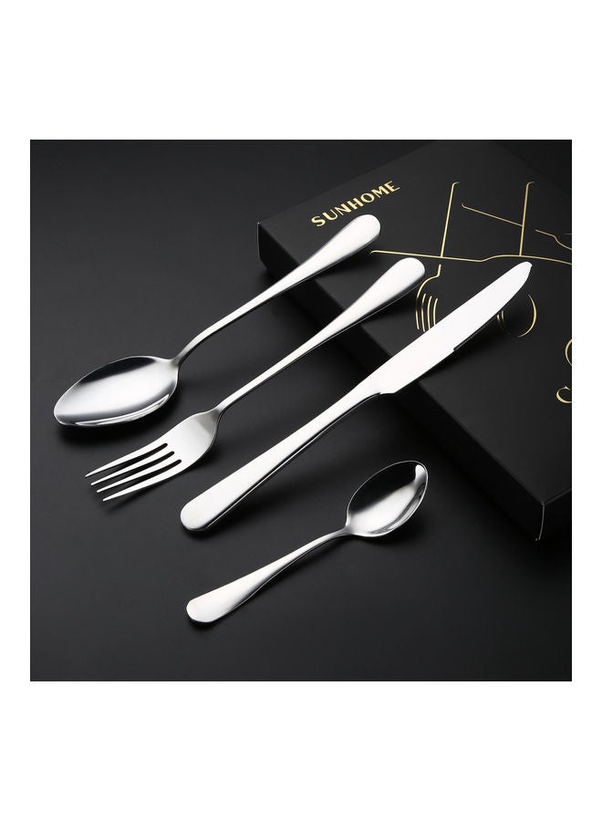 Sunhome 4-Piece Stainless Steel Cutlery Set Silver - Image 4