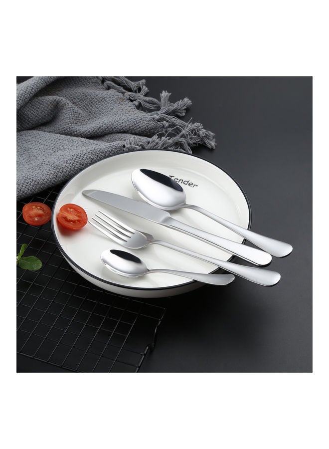 Sunhome 4-Piece Stainless Steel Cutlery Set Silver - Image 1