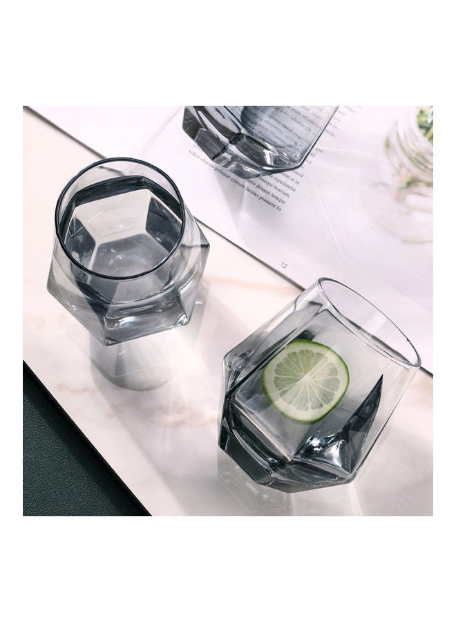 Creative Hexagonal Diamond Glass Grey 9.2x9.3x6.6cm