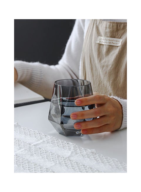 Creative Hexagonal Diamond Glass Grey 9.2x9.3x6.6cm