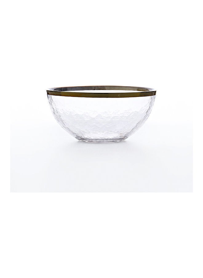Shuer Electroplated Cold Grain Glass Fruit Bowl Clear 13x6cm - Image 5