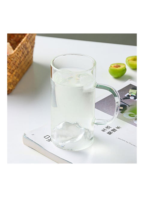 300 ml Glass Single Layer Cup With Handle Clear