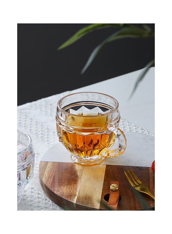 Shuer Retro Relief Stylish Cup Clear 7.5x7.5x7.8cm  - Image 1