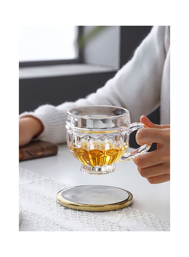 Shuer Retro Relief Stylish Cup Clear 7.5x7.5x7.8cm  - Image 3
