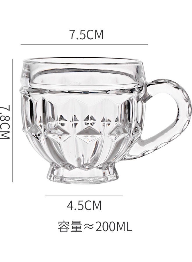 Shuer Retro Relief Stylish Cup Clear 7.5x7.5x7.8cm  - Image 4