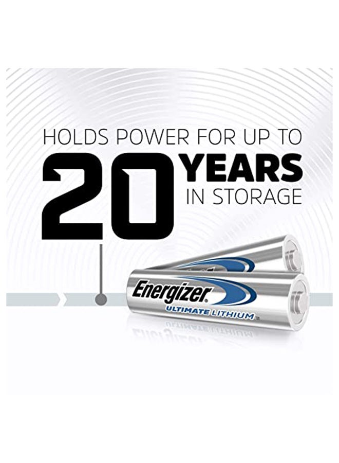 إنرجايزر مجموعة بطاريات ليثيوم فائقة من النوع AA، من 4 قطع فضي - Image 3