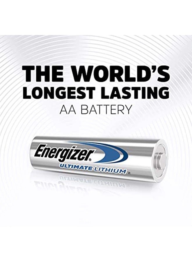 إنرجايزر مجموعة بطاريات ليثيوم فائقة من النوع AA، من 4 قطع فضي - Image 4