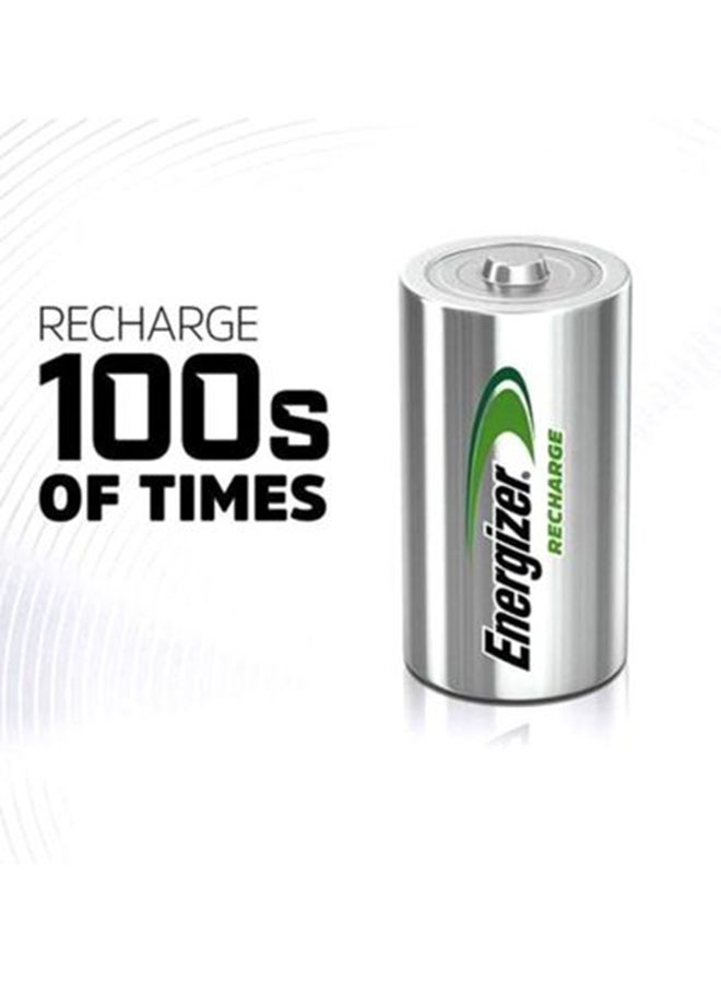 Energizer 2-Piece Long Lasting Type C Rechargeable Battery Set Silver - Image 3