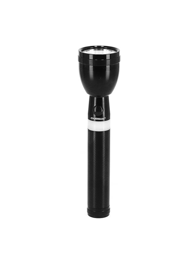 Olsenmark - Rechargeable LED Flashlight Torch Black/Grey 210mm - Image 1