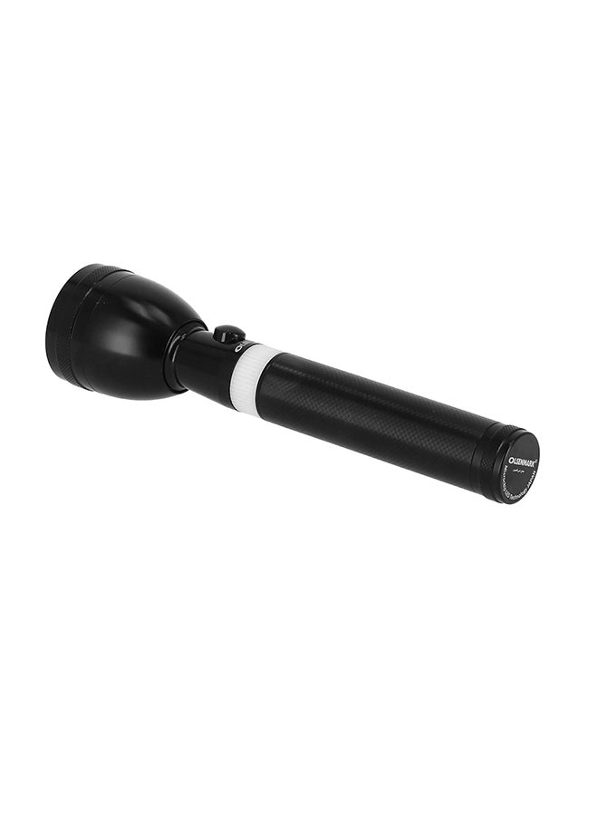 Olsenmark - Rechargeable LED Flashlight Torch Black/Grey 210mm - Image 1