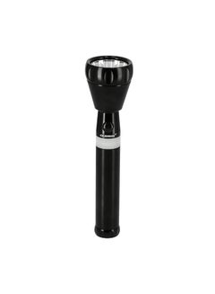 Rechargeable LED Flashlight Torch Black/White 242mm