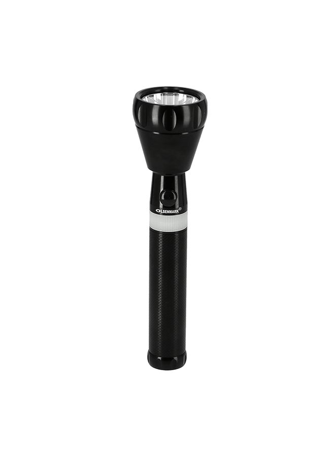 Olsenmark - Rechargeable LED Flashlight Torch Black/White 242mm - Image 1