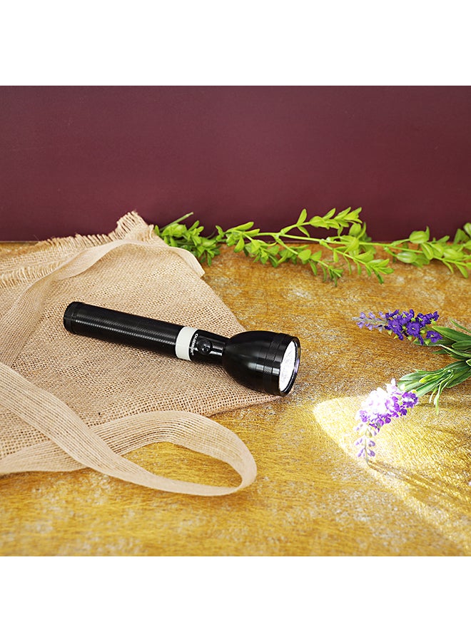 Olsenmark - Rechargeable LED Flashlight Torch Black/Grey 210mm - Image 1