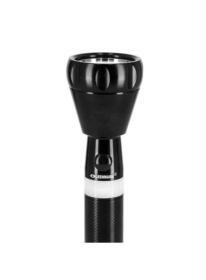 Olsenmark - Rechargeable LED Flashlight Torch Black/White 242mm - Image 1