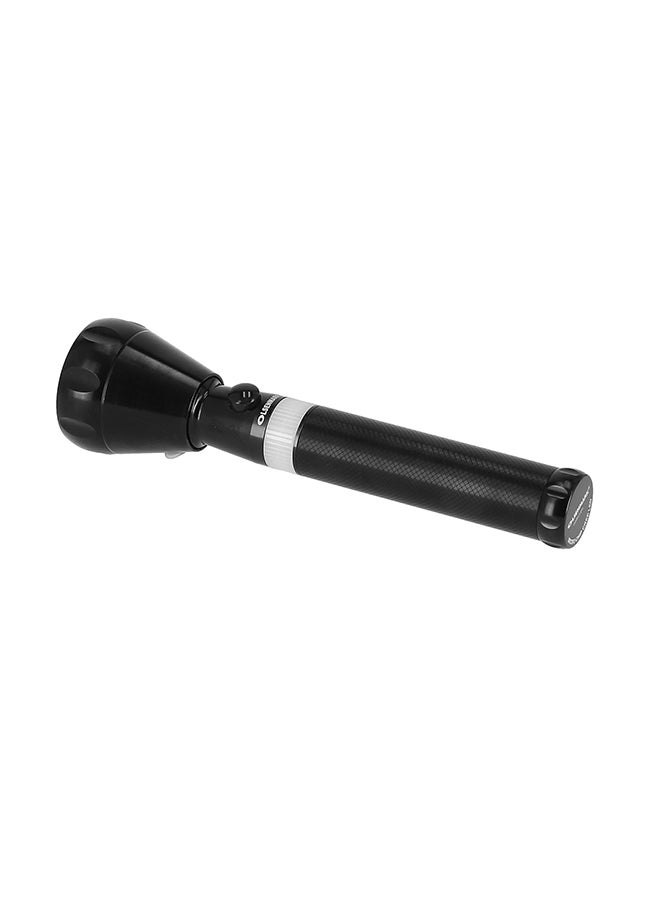 Olsenmark - Rechargeable LED Flashlight Torch Black/White 242mm - Image 1