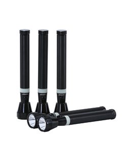 Olsenmark 5-Piece Rechargeable LED Handheld Flashlight Torch Set Black/Blue  - Image 4
