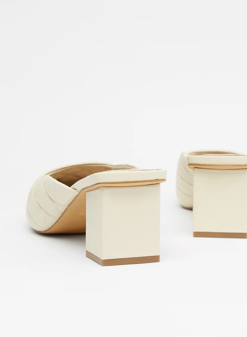 ALDO Drenna Leather Mules Off-White