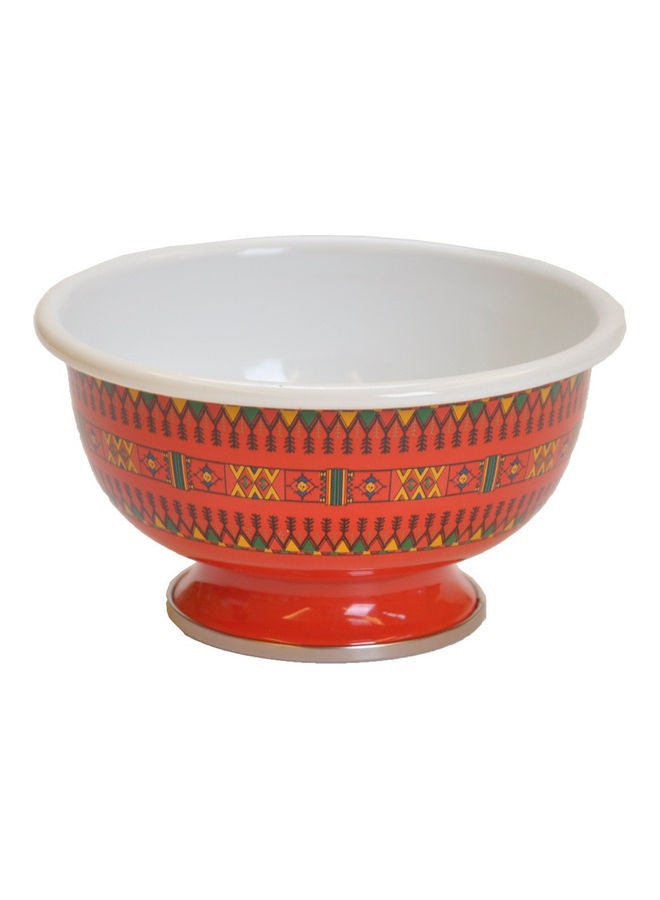 Badraig Traditional Design Enamel Date Bowl Red/Green/Yellow 12cm  - Image 4