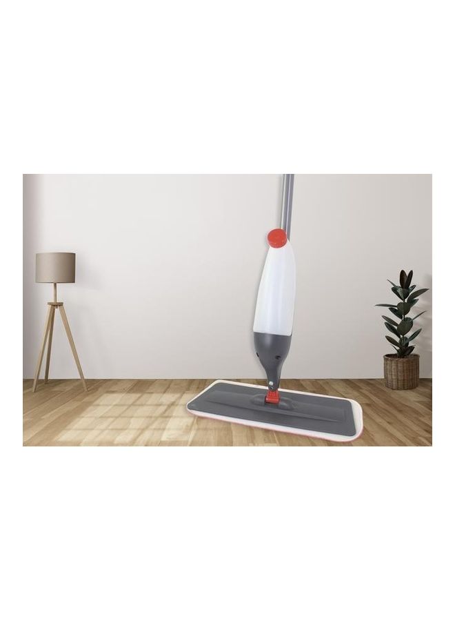 4-Piece Microfiber Cleaning Mop With Water Spray Grey