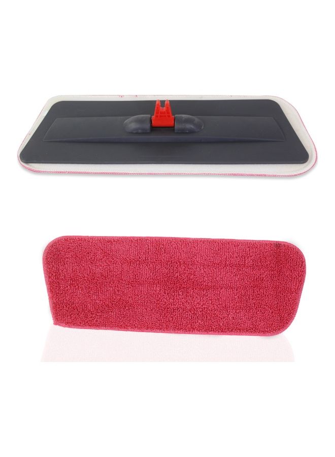 4-Piece Microfiber Cleaning Mop With Water Spray Grey