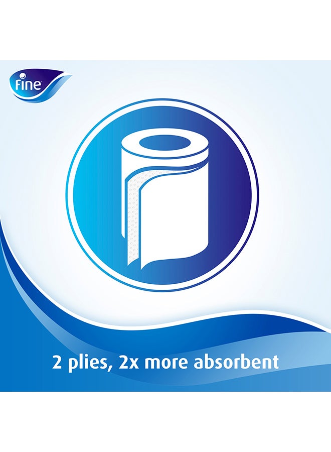 Fine Kitchen Paper Towel l, Super Towel, Sterilized Tissues For Germ Protection 45 Sheets X 2 Ply, 12 Rolls White 27x28x36cm  - Image 4