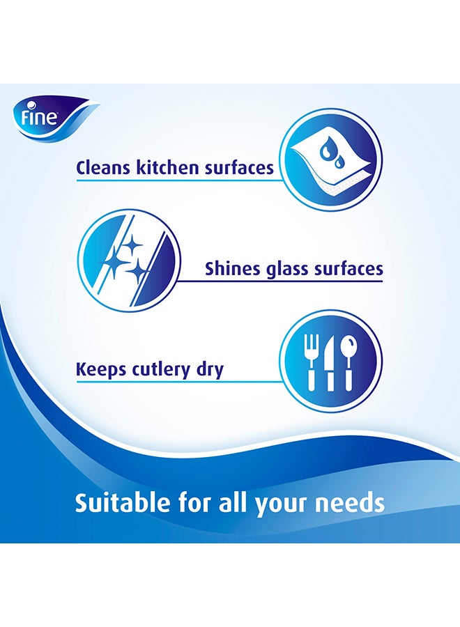 Fine Kitchen Paper Towel l, Super Towel, Sterilized Tissues For Germ Protection 45 Sheets X 2 Ply, 12 Rolls White 27x28x36cm  - Image 5