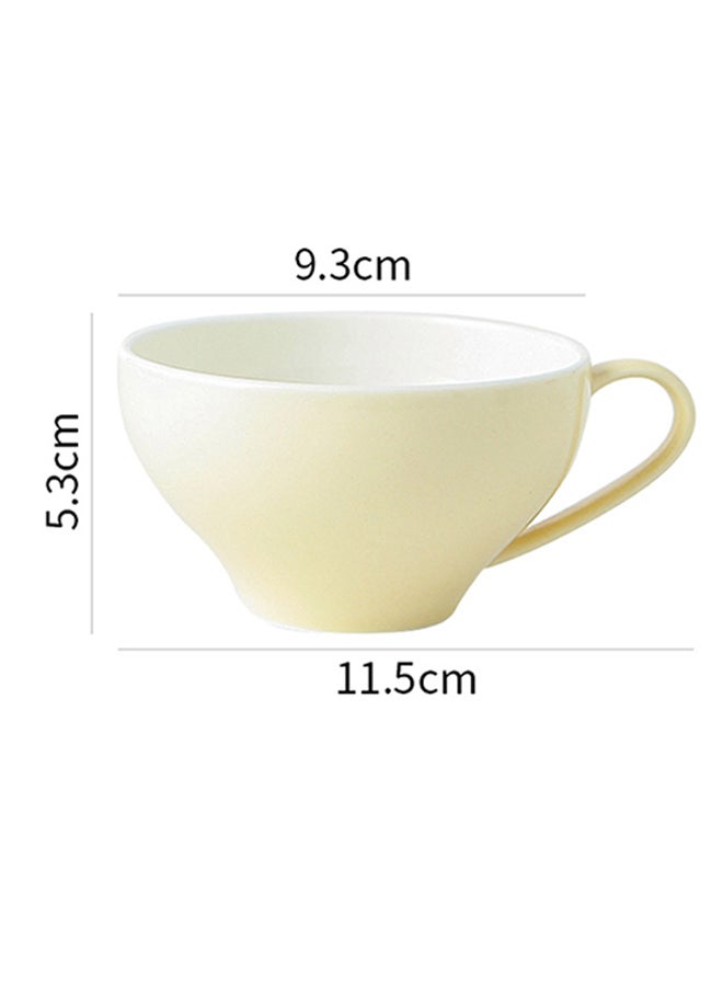 Shuer 6-Piece Bowl Shaped Ceramic Coffee Cup Beige 11.5x9.3x5.3cm  - Image 3