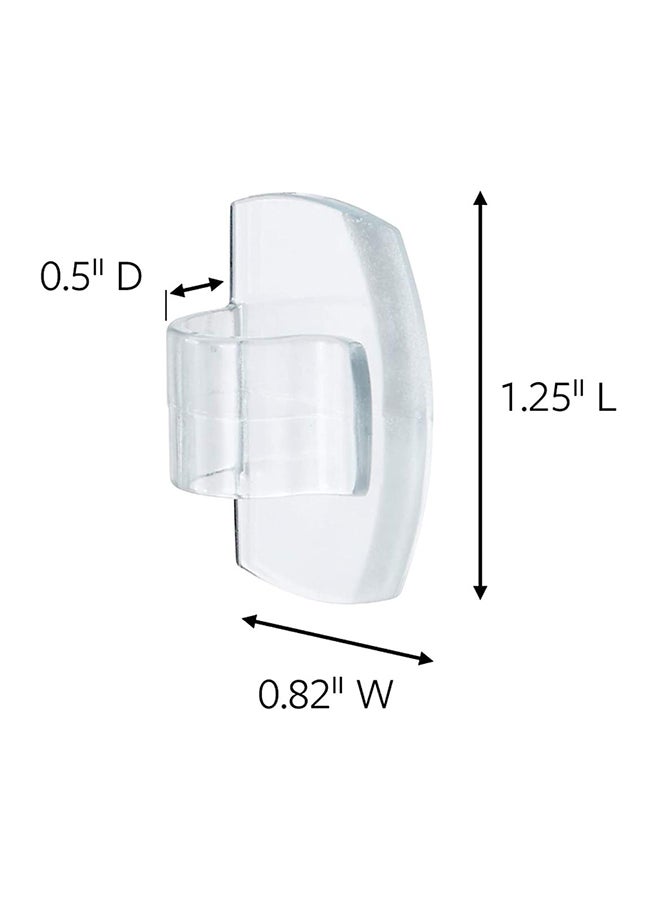 3M Command 17017 CLRES Round Cord Clips Set 8xHooks And 10xStrips/Pack Clear - Image 3