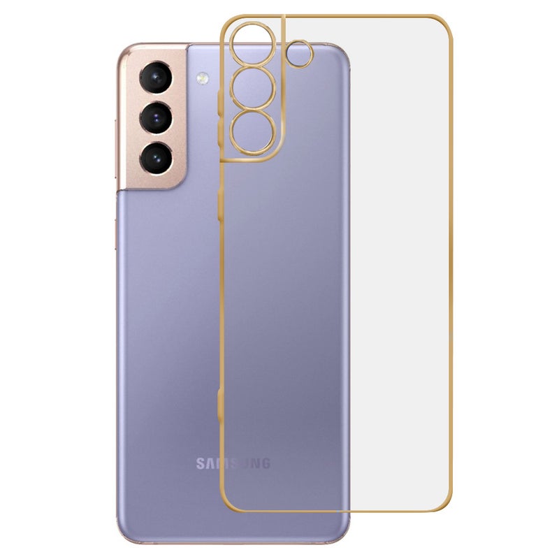 مارجون غطاء حماية واق ناعم من البولي يوريثان الحراري لهاتف سامسونج جالاكسي S22 بلس 5G شفاف/ ذهبي - Image 1