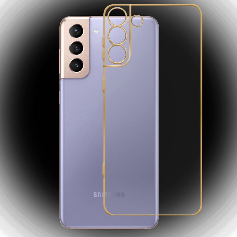 مارجون غطاء حماية واق ناعم من البولي يوريثان الحراري لهاتف سامسونج جالاكسي S22 بلس 5G شفاف/ ذهبي - Image 3