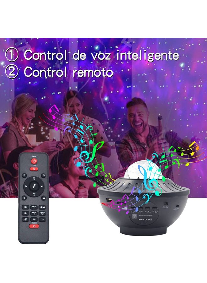 عربست - جهاز عرض سكاي أوشن ويف ليزر ستار 3 في 1، ضوء ليلي LED مع مكبر صوت بلوتوث للتحكم الصوتي - Image 1