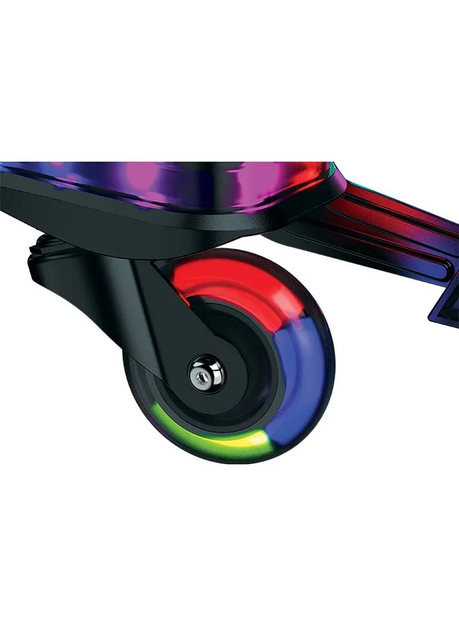 Razor Razor PowerWing Lightshow Caster Scooter – Multi-color LED Lights with 5 AnimatedLight Modes, Inclined Casters for Drifting and Spinning, Black Black 79.4cm