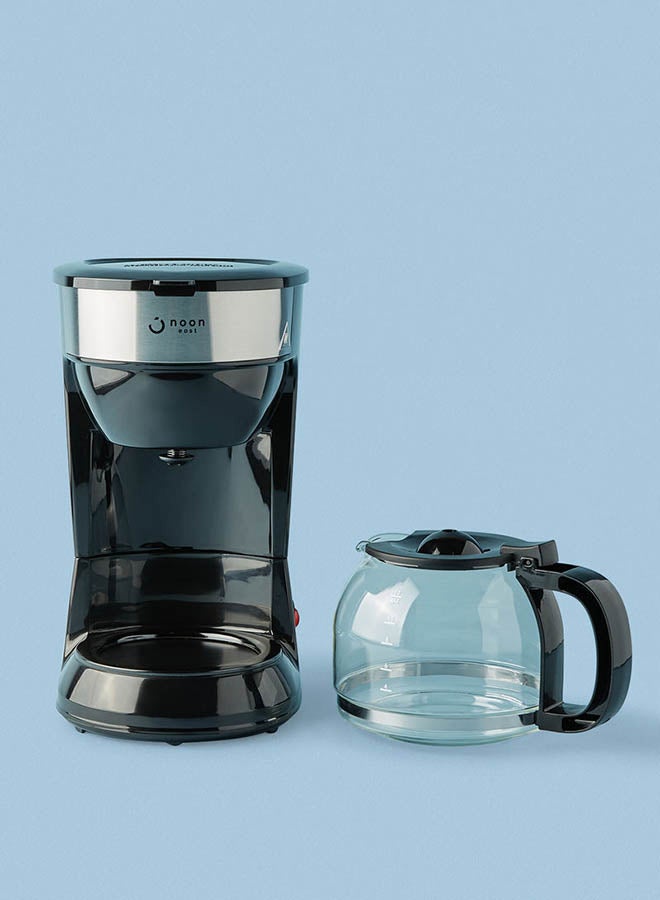 Noon East Drip Coffee Machine - 1.5 Liter 900 W Steel Body With Glass ...