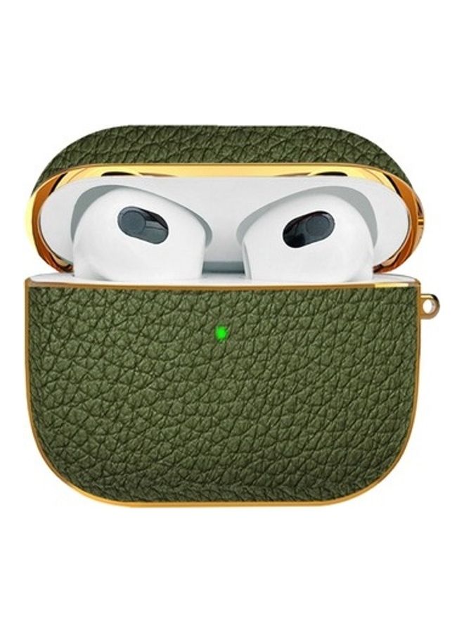 HYPHEN - Leather EarPods Case Cover For Apple AirPods 3 Green - Image 1