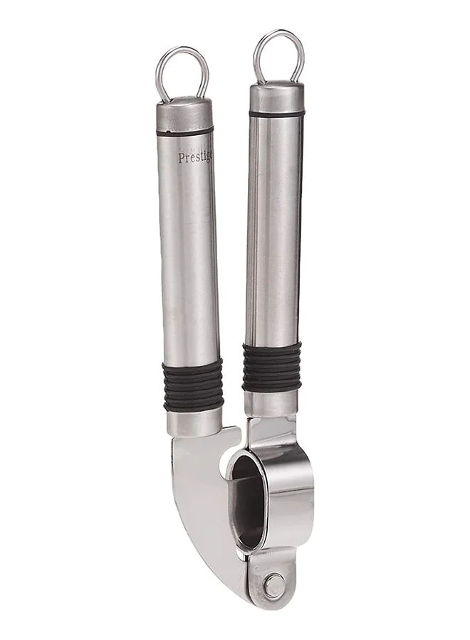 Prestige Stainless Steel Eco Garlic Press With Rubbergrip Silver