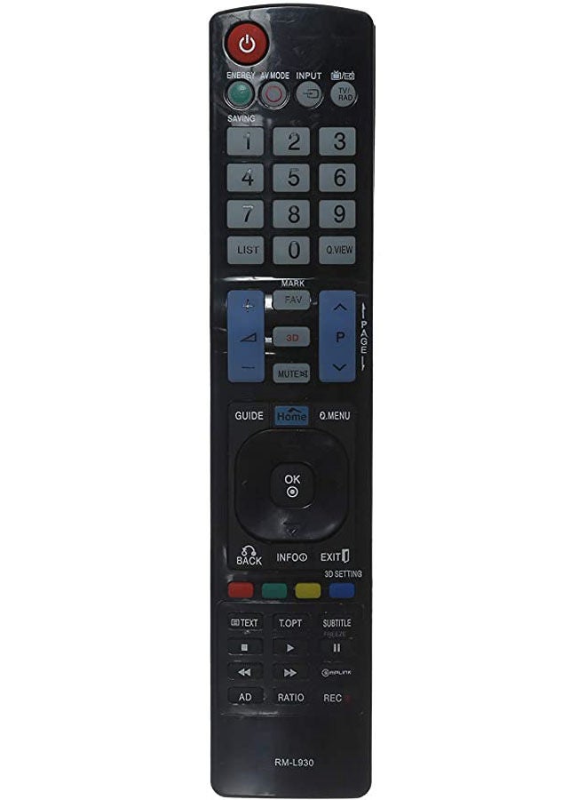 Remote Control For Lg Tvs Lg-L930 Black