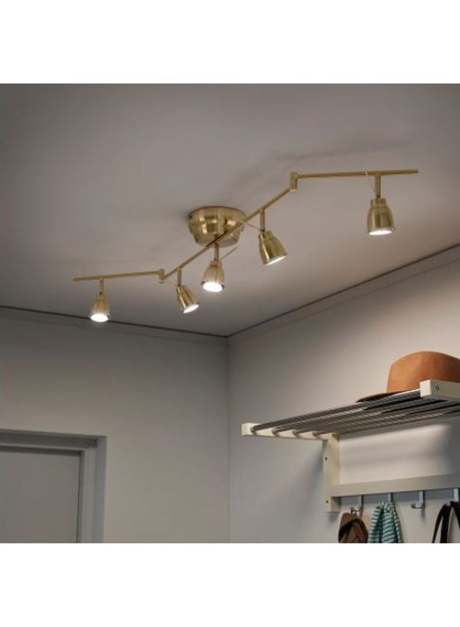 5-Spots Barometer Ceiling Track Without Lamp Gold 131x6.5cm - Image 2