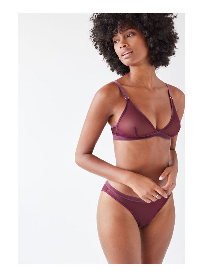 women'secret Classic Microfiber Briefs Purple  - Image 3