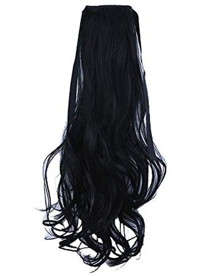Generic Extension Long Curly Pattern All Match Ponytail Wig Accessory Black - Image 1