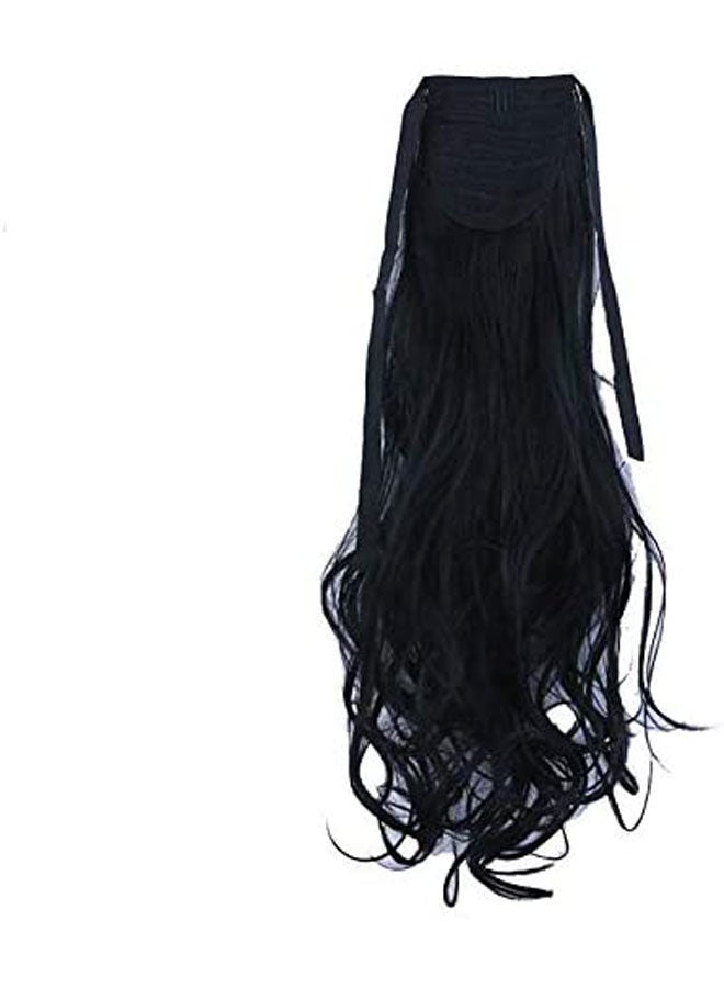 Generic Extension Long Curly Pattern All Match Ponytail Wig Accessory Black - Image 2