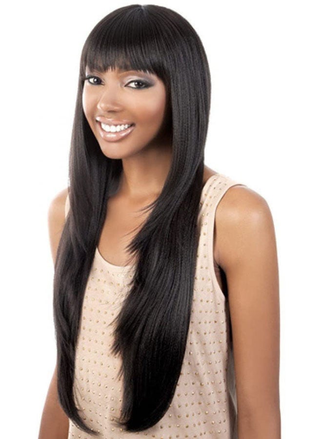 Fashion Exotic Elegant Long Straight Wigs Black - Image 2