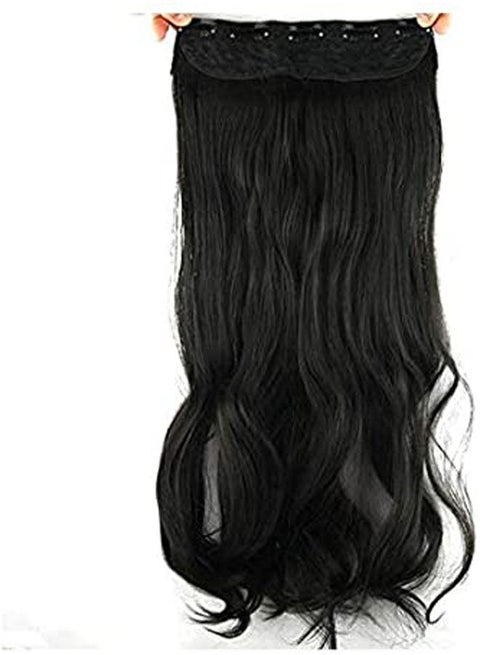 Fashion Fluffy Long Big Wavy Curly Hair Extension Black
