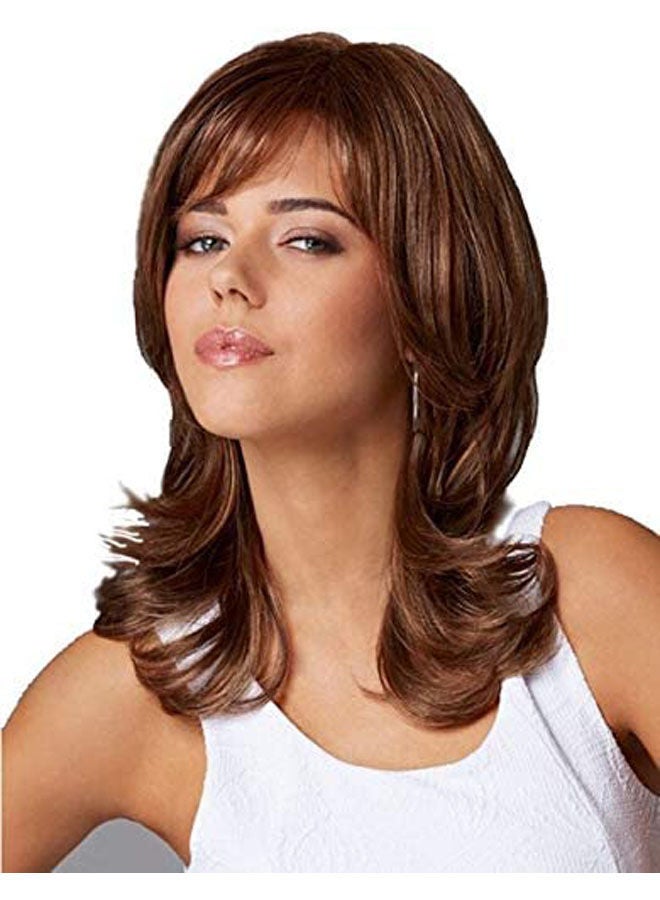 Fashion Fluffy Long Straight And Curly Wigs Brown - Image 2