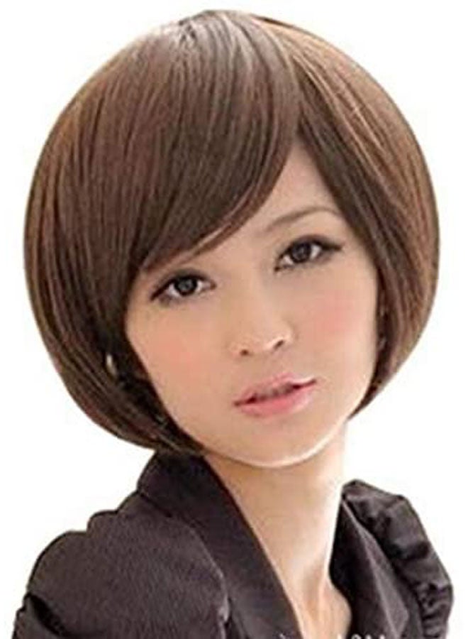 Fashion Fluffy Short Curly Wigs Short Wigs Woman Wigs Lifelike Wigs Hot Selling Wigs Brown
