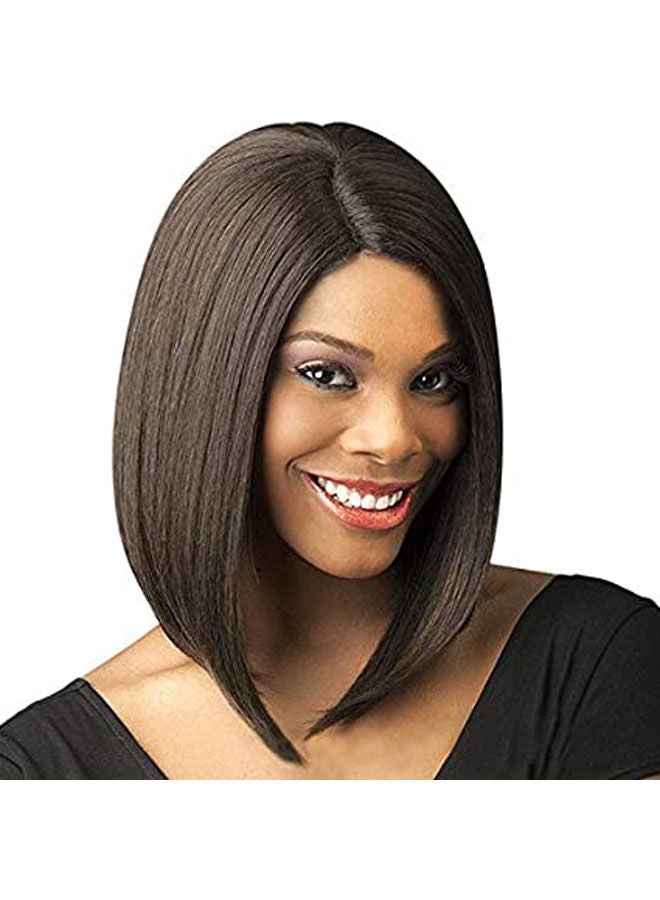 Fashion Lady'S Wig Short Straight Hair With Bobo Bobo Head Wig. Brown - Image 1