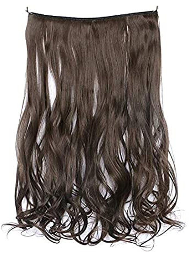 Generic Fashion Long Curly Elegant Curtain Line Hair Extension Brown - Image 1