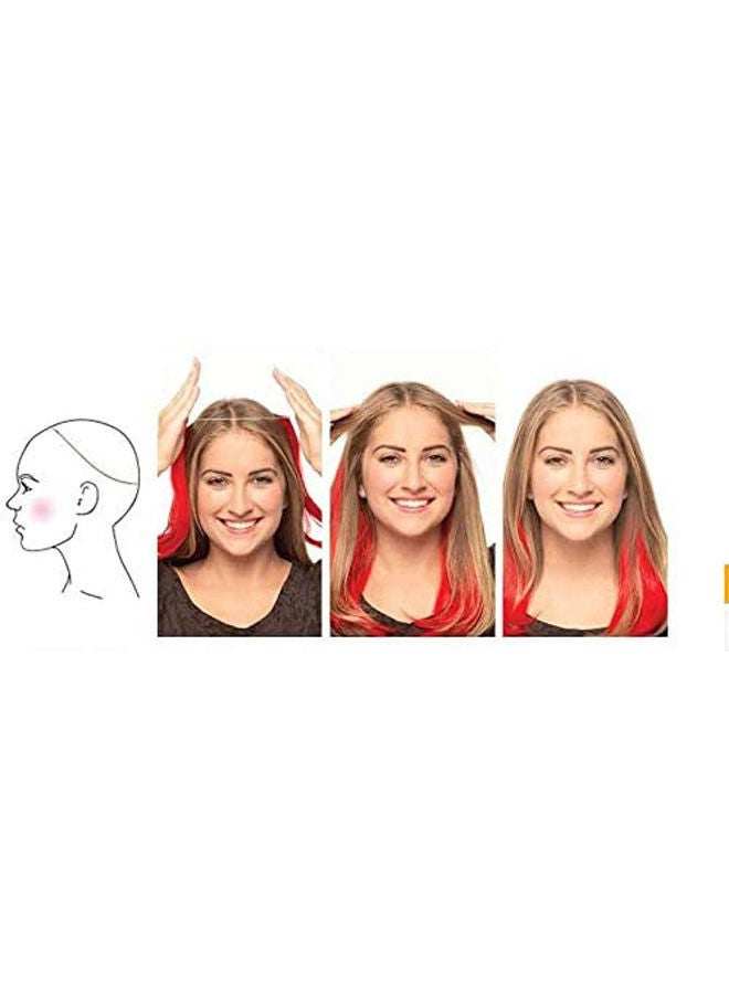 Generic Fashion Long Curly Elegant Curtain Line Hair Extension Brown - Image 2