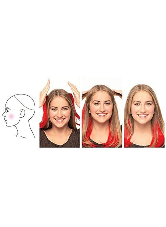 وصلة شعر مستعار طويلة ومسترسلة بتصفيفة عصرية وتصميم خطوط متراصة أسود - Image 2