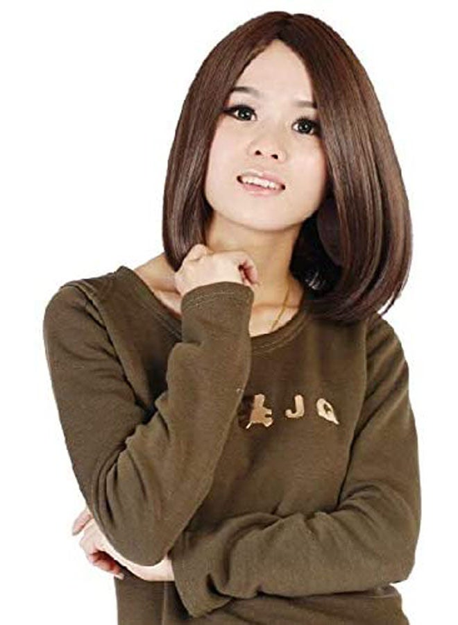 Fashion Lovely Short Straight Bobo Wigs Brown - Image 1